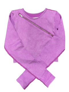 Transformation long sleeve zipper shirt