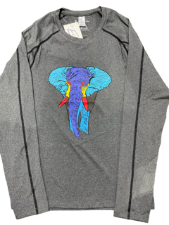 long sleeve elephant athletic shirt